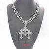 Iced Out Stacked Crosses Pendant Necklaces for Men With 13mm Cuban Chain Hip Hop Cross Rhinestone Jewelry pendant Gift - Image 2