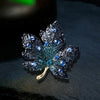 Colored Rhinestone Maple Leaf Brooch Leaf Shape Enamel Cardigan Clip Sparkling Brooch Pins Unisex - Image 5