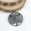 Creative tree of life gold-plated collar pin for men'ssuit, stainless steel black brooch, gift for men - Image 3