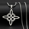 Retro Celtic Knot Pattern Disc Cross Pendant Necklace for Men Gothic Punk Street Jewelry Gift - Image 39