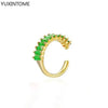 1PC Plated Gold Ear Cuff Earrings For Women C-Shape Crystal Clip On Earrings No Piercing Earrings Jewelry Gifts - Image 15