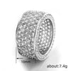 Wide Promise Rings for Women Pull Paved CZ Sparkling Wedding Bands Rings Silver Color/Gold Color Jewelry - Image 5