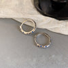 Metal Four Star Hoop Earrings for Women Simple Zircon Geometric Circle Earring Buckle Earrings Jewelry Gifts - Image 8