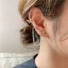 Korean Elegant Cute Rhinestone Butterfly Stud Earrings For Women Girls Metal Chain Jewelry Gifts - Image 2