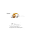 Multi Color Stainless Steel Oval K9 Crystal Adjustable Ring for Women Gold Color Pvd Plated Shiny Jewelry - Image 6