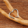 Heart Detail Clicker Hoop Piercing Earring in Gold-Tone or Silver-Tone - Image 5