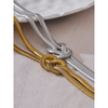 Statement Stainless Steel Snake Chain Knot Long Chest Bib Necklace Metal Stain Less Jewelry - Image 4
