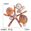 Enamel Starfish Brooches for Women Unisex Pearl Shell Sea Plant Pins Banquet Party Backpack Gifts Jewelry Accessories - Image 14