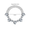 Titanium 16G Hinged Daith Earring Segment Hoop 8mm/10mm CZ Septum Clicker Nose Ring Piercing Body Jewelry - Image 9