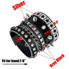 Vintage Leather Bracelets Punk Row Cuspidal Spikes Rivet Stud Wide Cuff PU Leather Punk Gothic Rock Unisex goth accessories - Image 2