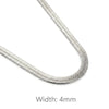 Stainless Steel Herringbone Necklace in 2 mm to 5 mm Widths and 40 cm to 50 cm Lengths - Image 13