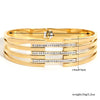 Wide Stainless Steel Bangle with Rhinestone Accents in Two Finishes - Image 6