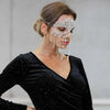 Stonefans Sexy Tassel Mask Bridal Face Glitters Custumes Full Halloween Facial Women's Luxury Rhinestone Long Masks Acessories