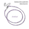 2 mm Stone Bead Necklace with 40 cm Chain and Multiple Color Options - Image 16