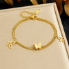 316L Stainless Steel Golden Heart Geometry Zircon Minimalist Series Bracelet Lady Wrist Chain Jewelry - Image 14