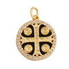 Shell Gold Inlaid Zirconia Charm Geometry Pendant,Holy Religious Jesus Virgin Mary Jewelry Necklace Accessories Supplies - Image 22