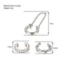 3Pcs/set C Shape Rhinestone Zircon Ear Clip Earring for Women Simple Tassel Geometry No Piercing Ear Cuff Party Jewelry Gift - Image 6