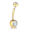 1PC Titanium Belly Button Ring 14G 6/8/10/12mm Internal Thread Cubic Zirconia Belly Piercing Jewelry Navel Piercings Gift - Image 8