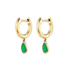 Gold Silver Color Teardrop Slim Zircon Drop Earrings For Women Hoop Colorful Earring Party Jewelry - Image 14