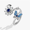 Beads Ring Fidget Spinner Rings Korea Crystal Butterfly Flower Star Moon Ring Jewelry Gift - Image 5