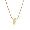 Cute English Letter Initial Necklace Gold Plated Zircon Paved Necklace Puffy Bubble Letter Necklace for Women - Image 9