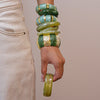 Wide Acrylic Cuff Bracelet with Irregular Geometric Design - Image 4