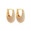 Cubic Zirconia Huggie Hoop Earrings in Gold-Tone Stainless Steel - Image 40