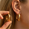 Stainless Steel Irregular Twisted Stud Earrings for Women Modern L-Shaped Statement Chic Abstract Geometric Jewelry Gift - Image 3