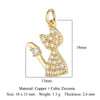 Cat Horseshoe Copper CZ Cycling Charm Bear Butterfly Racket Pendant For Bracelet Necklace Making - Image 18