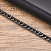 Vintage Mens Stainless Steel Bracelets, Double Layered Round Curb Chain Wristband, Oxidized Viking Punk Jewelry - Image 5