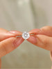 Silver Round Zircon Ring For Women Engagement Wedding Jewelry - Image 3