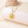 Stainless Steel Geometric Necklace For Women Sun Sunflower Pendant Clavicle Chain Aesthetic Jewelry Accessories - Image 22