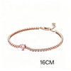 Rose Gold Pink Crystal Flower Language Necklace Earpiece Set Commemorative Day Gift - Image 6