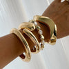 Exaggerated Wide Cuff Irregular Geometric Gold Color Chunky Bangles Bracelet for Women Men Punk Hip Hop Jewelry Gift - Image 2