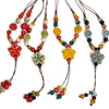 Handwoven Ceramic Star Pendant Necklace with Adjustable Cord - Image 2
