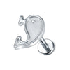 16G 316L Stainless Steel Labret Stud with Decorative Screw-Fit Top for Cartilage Piercings - Image 13