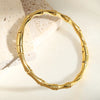 Classic Women's Stainless Steel Bracelets Set Multiple Gold Color Bangles Jewelry Accessory Gift - Image 5