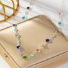 Boho Colourful Crystal Zircon Necklace for Women Shiny Rhinestone Long Tassel Choker Baroque Collar Jewelry Gift - Image 5