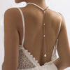 Vintage Elegant Imitation Pearls Back Chain Necklaces for Women Long Chain Tassel Pendant Wedding Jewelry Bikini Back Chain - Image 1