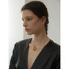 Stainless Steel Round Circle Pendant Necklace Pvd Plated Statement Neck Jewelry - Image 4
