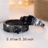 Purple Zircon Royal Blue Crystal Oval Stone Ring Sets For Women Black Metal Engagement Bands Wedding Jewelry Set Versatile Gifts - Image 5
