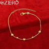 Gold Bracelet Silver Heart Beads Box Chain Bracelet For Women Charms Jewelry Wedding Gift - Image 2