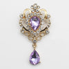 Retro Water Drop Diamond Brooch Detachable Women's Clothing Accessories - Image 7