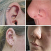 Stainless Steel Hinged Hoop Clicker Set 16G for Nose Septum and Cartilage 5 or 10 Pieces - Image 6