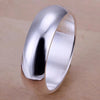 Silver Rings Simple Round Circle Rings For Women Party Jewelry Size 5 6 7 8 9 10 - Image 2