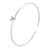 gold plated micro-set zirconia 26 letters A-Z simple unisex bracelet lucky letters bracelet silvery - Image 12