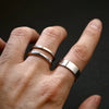Retro 3 Stacking Rings Set Adjustable Open Ring For Men Gothic Punk Edgy Hiphop Silver-plated Brass Jewelry Accessories Gift - Image 1