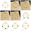 316L Stainless Steel Golden Heart Geometry Zircon Minimalist Series Bracelet Lady Wrist Chain Jewelry - Image 3