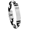 Bracelet Black Leather Bracelets Bangles Stainless Steel Bracelets For Women Men Jewelry - Image 7
