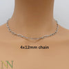Stainless Steel Paperclip Chain Necklace with 2.5 x 6.5 mm or 4 x 12 mm Links - Image 8